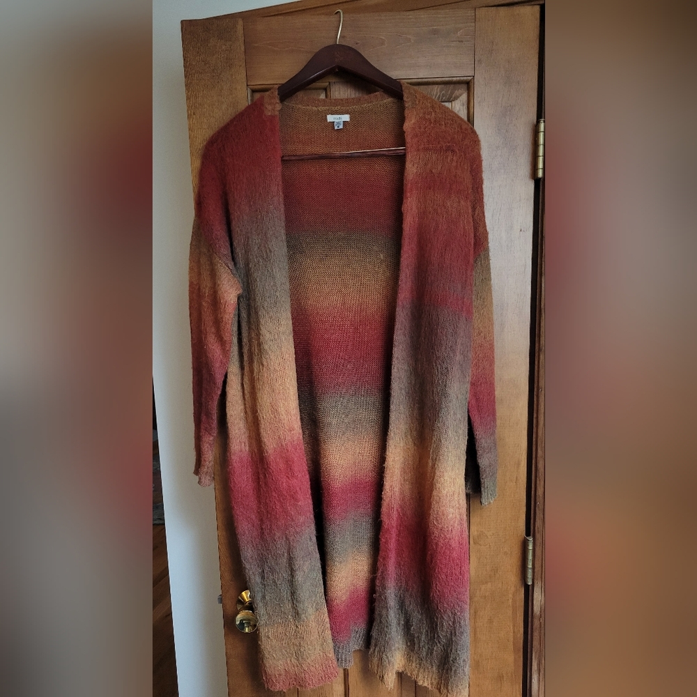 Ecote Warm Long Striped Cardigan
